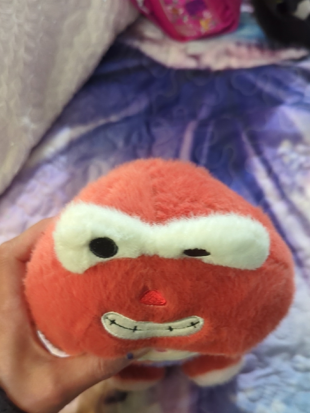 Red Plush Monster Toy - Cute Character Stuffed Doll - Picture 15 of 16